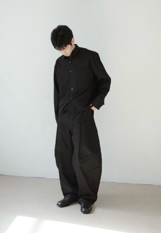 Wood Dart Curved Pants