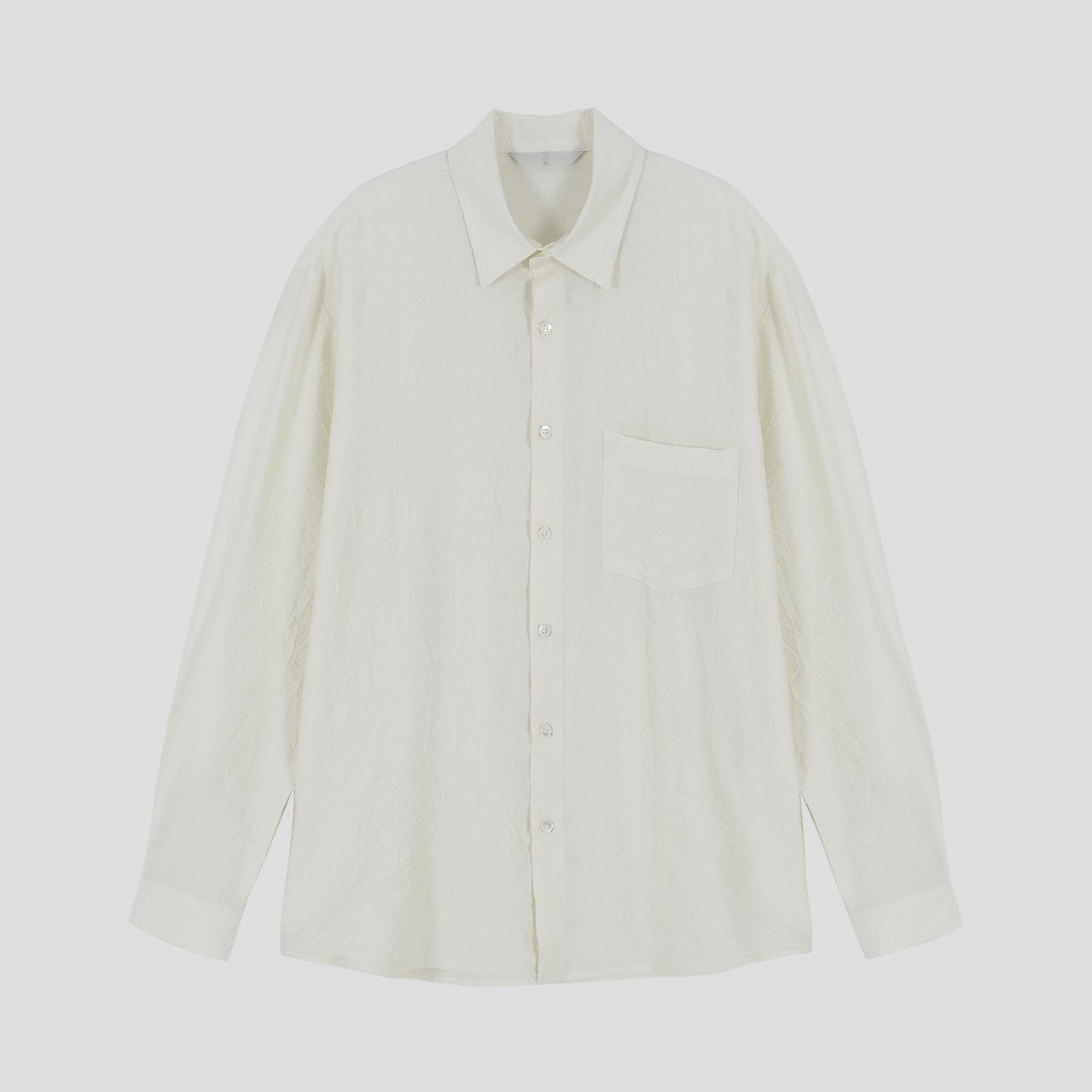 Crinkle Cozy Semi-Wide Shirt