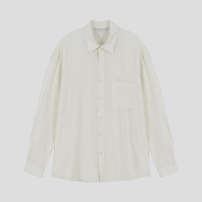 Crinkle Cozy Semi-Wide Shirt