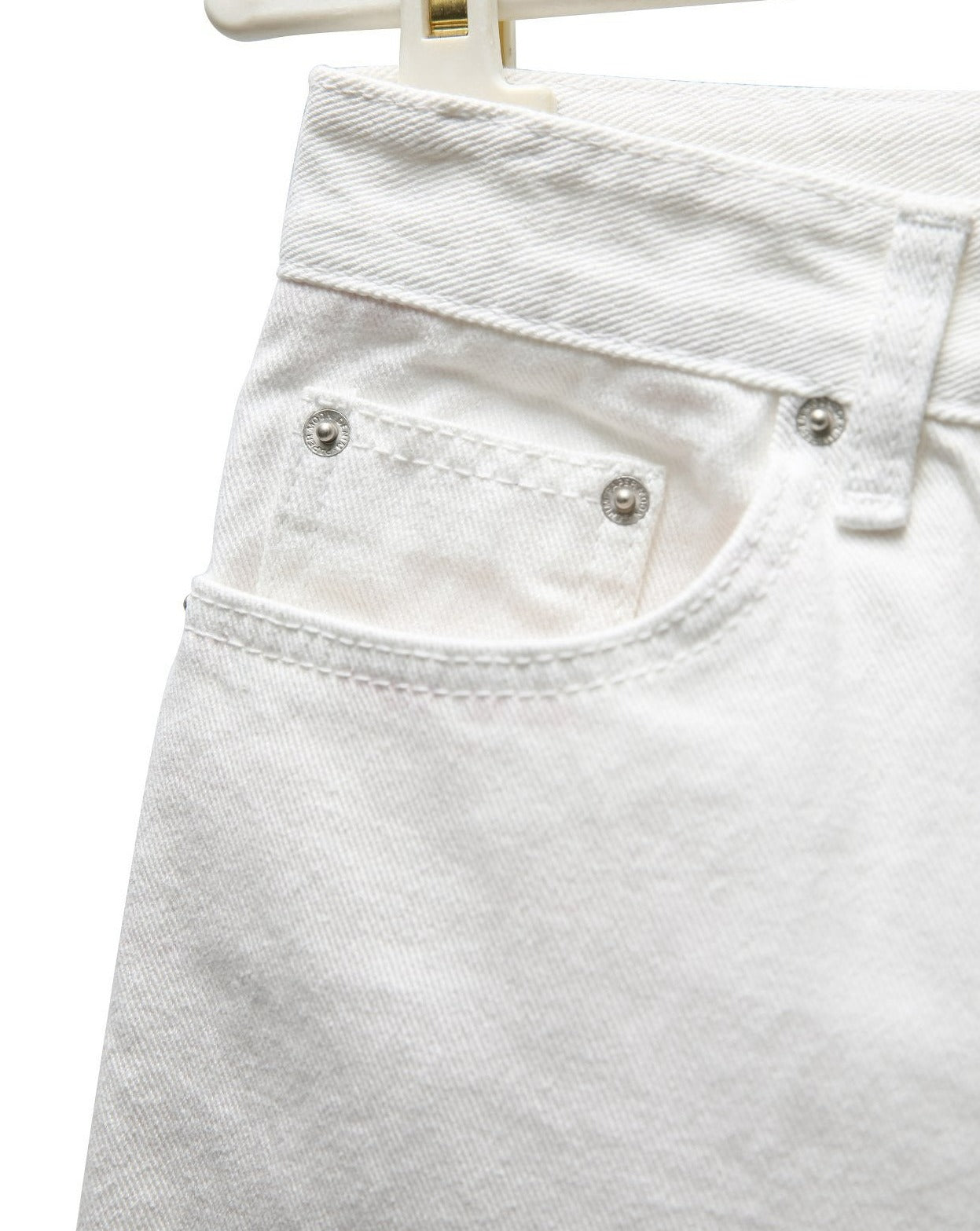 【PAPERMOON 페이퍼 문】SS / High Rise Wide Leg White Denim Pants