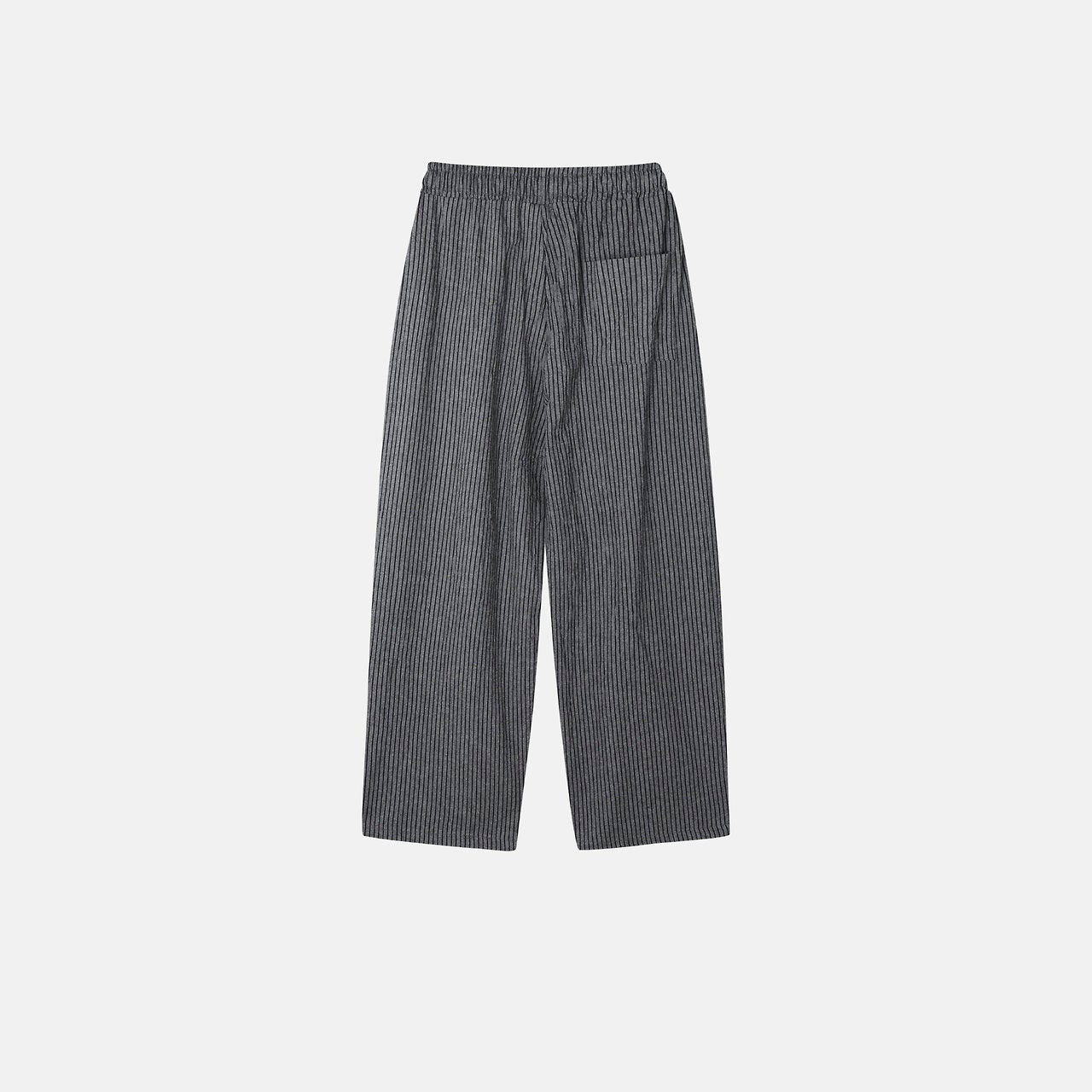 Bulky Fit Stripe Linen Pants