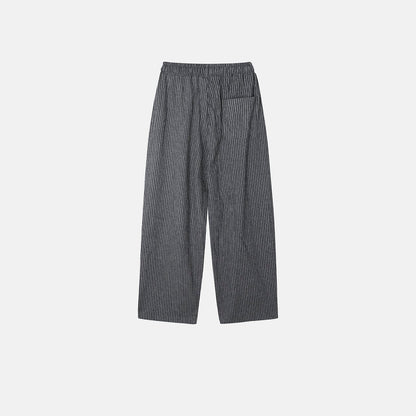 Bulky Fit Stripe Linen Pants