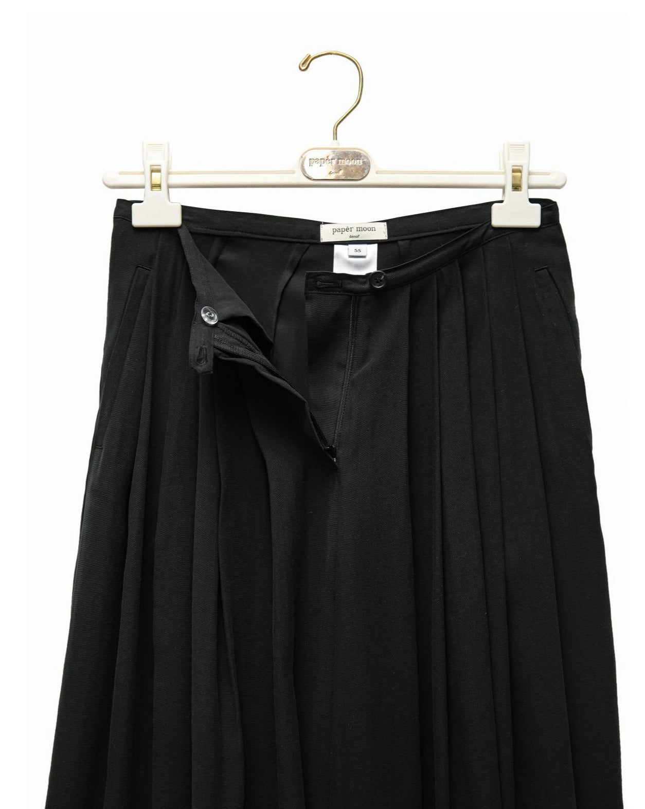 【PAPERMOON ペーパームーン】SS / Bamboo Pleated Pin - Tuck Wide Trousers