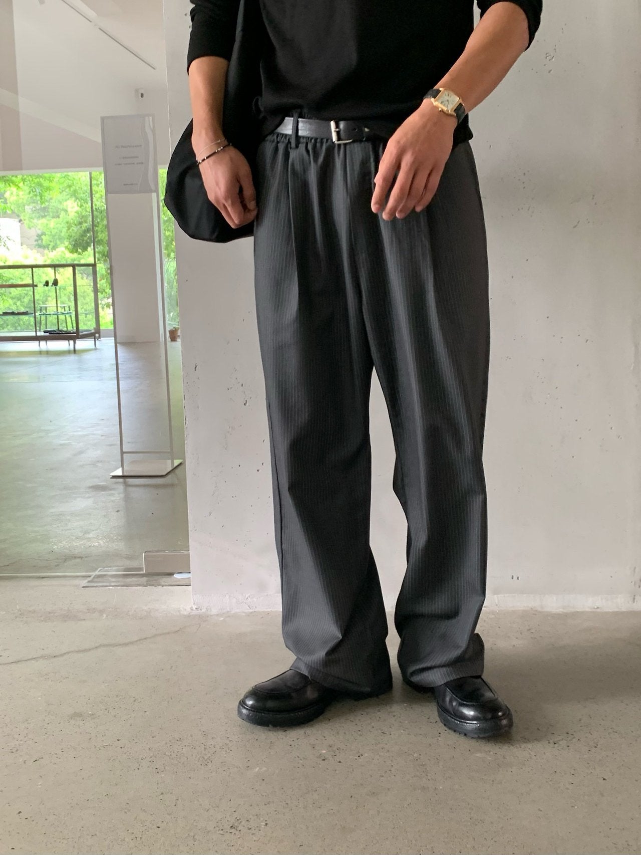 Bell Stripe Banding Pants