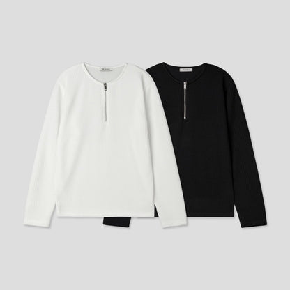 Barrel Zip Ribbed T-Shirt