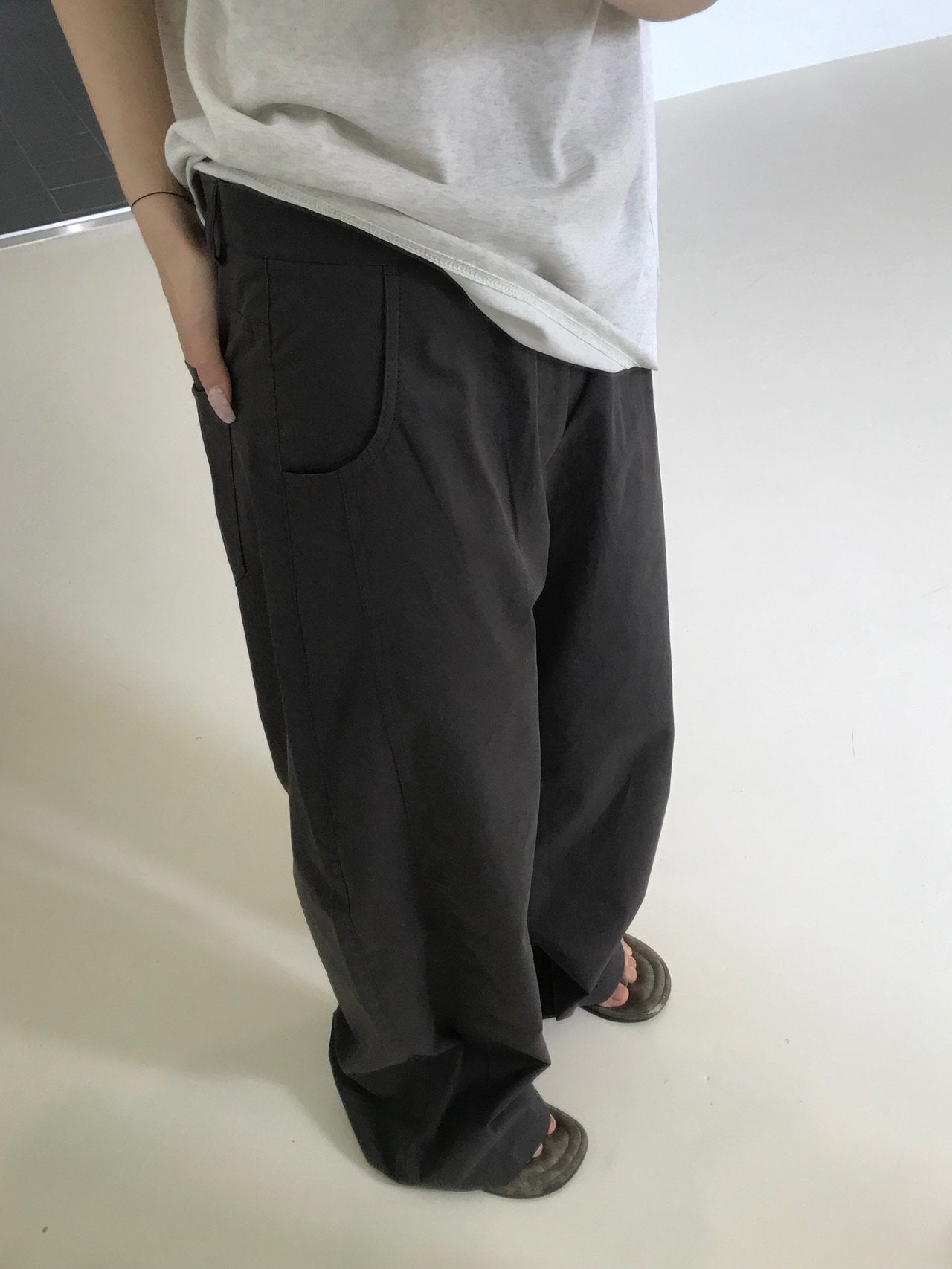 Soft Curve Wide Cotton Pants