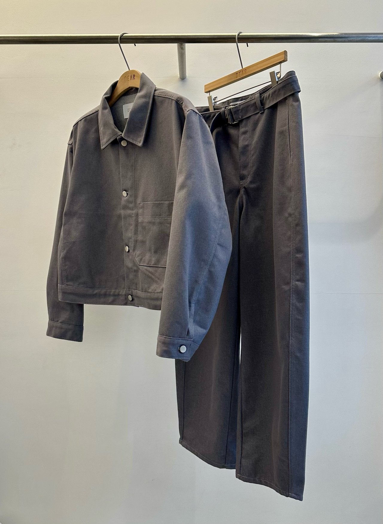 Non-Fading Cropped Denim Set