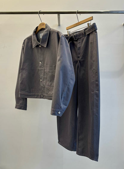 Non-Fading Cropped Denim Set