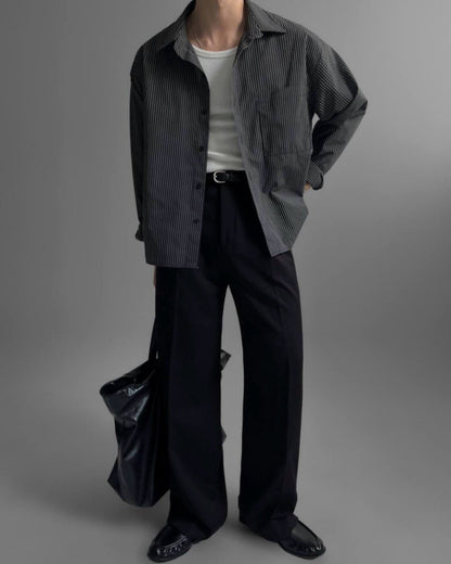 Fine Stripe Relaxed Shirt