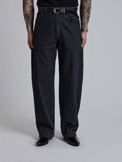 Stripe Denim Curve Pants