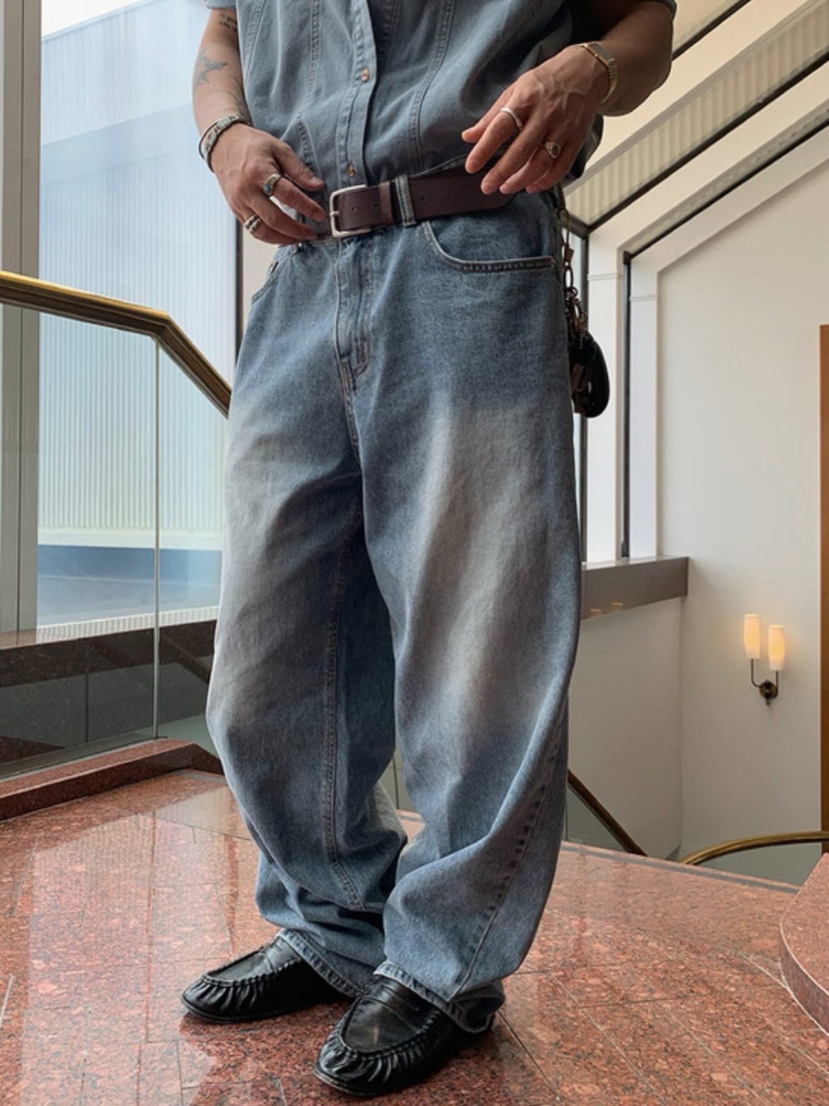 Sagging Baggy Denim Jeans