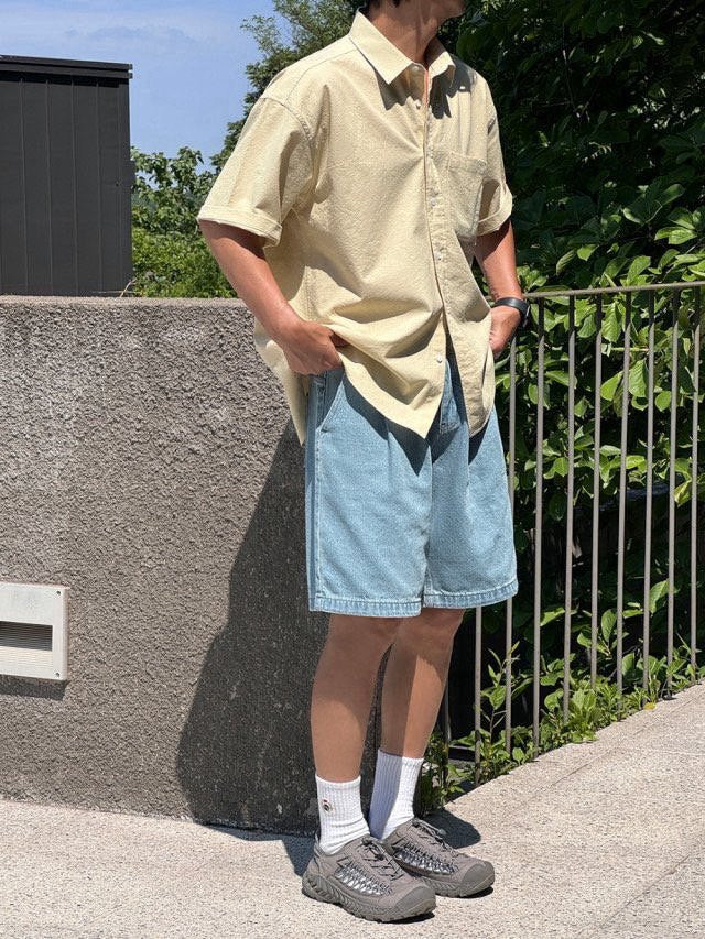 Pigment-Washed Nylon Shirt Jacket