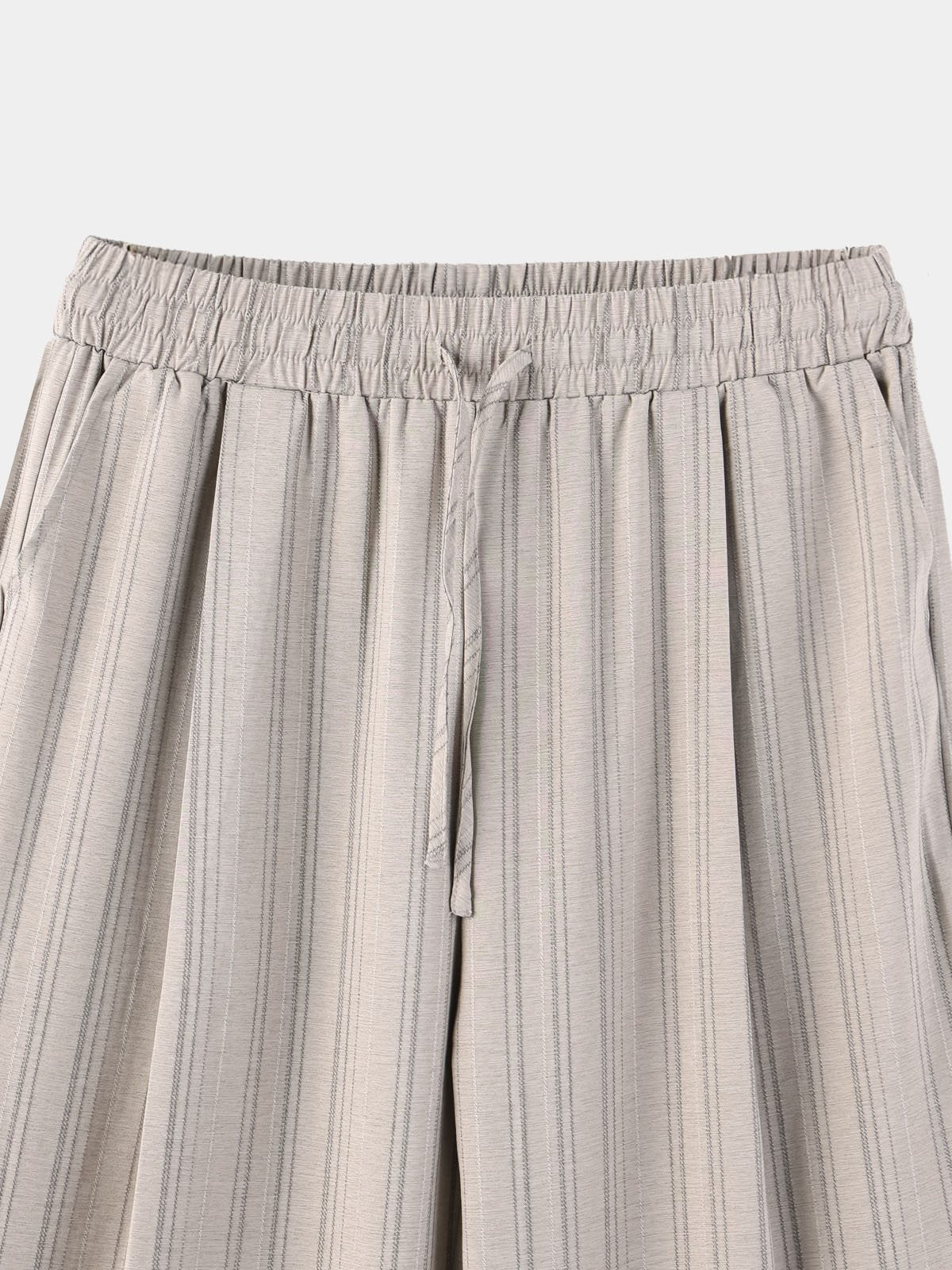 Tone-on Stripe Banding Slacks