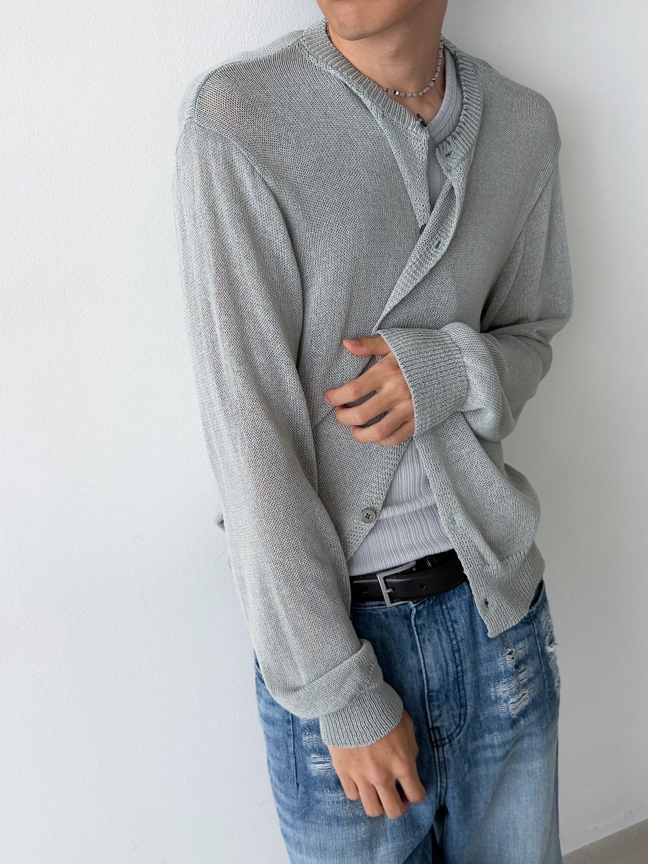Pigment-Washed Nylon Shirt Jacket