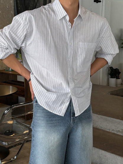 Crop Stripe Shirt