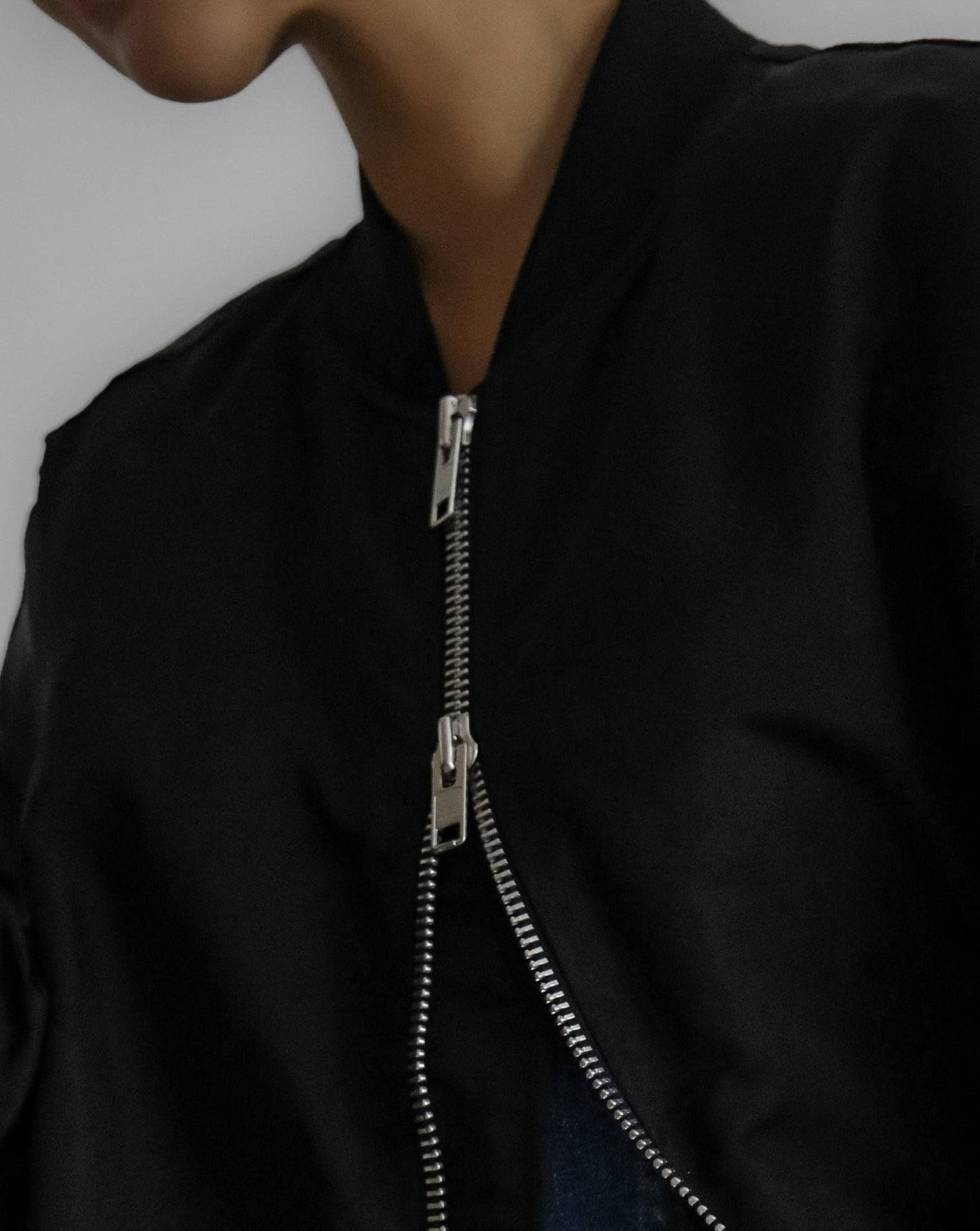 [PAPERMOON] SS / Oversized Maxi Length Two-way Zipped Detail MA-1 Bomber Coat