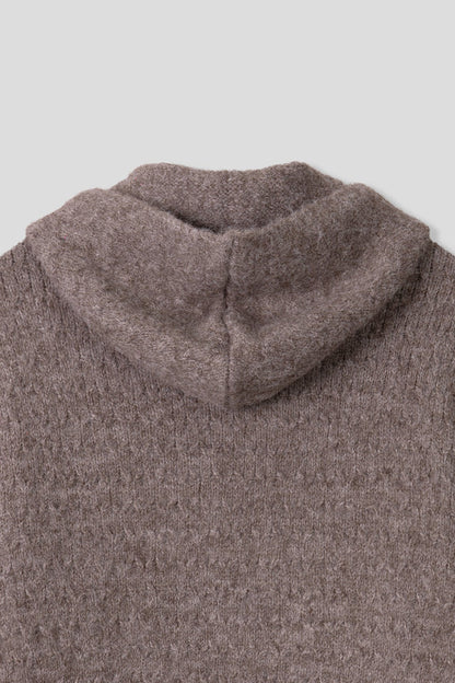 Kink Mohair Hooded Knit