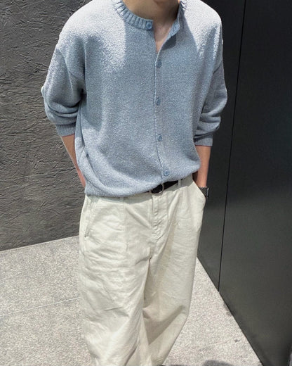 Brow Round Knit Cardigan