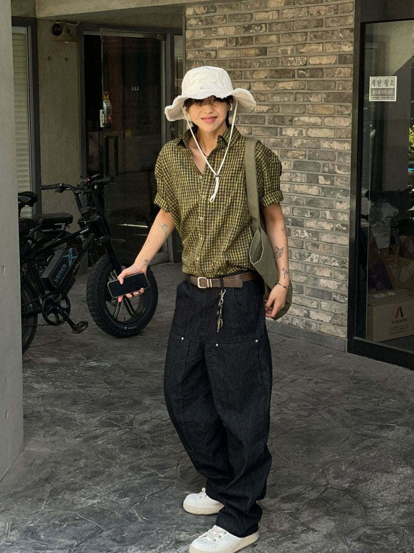 Farmer Check Half Shirt