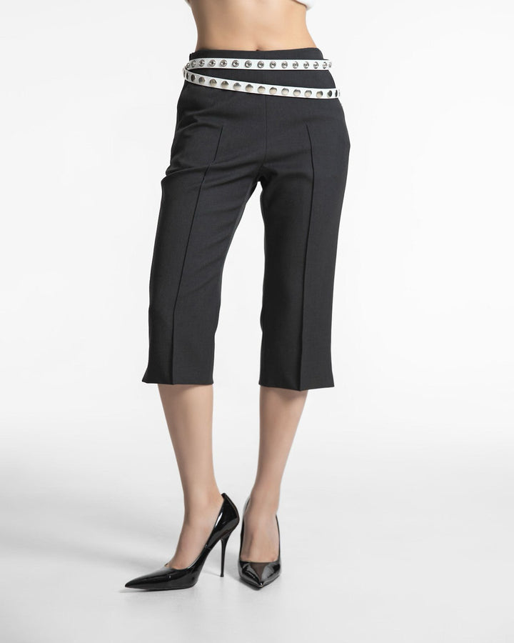 【PAPERMOON ペーパームーン】SS / Crease Line Slit Midi Pants
