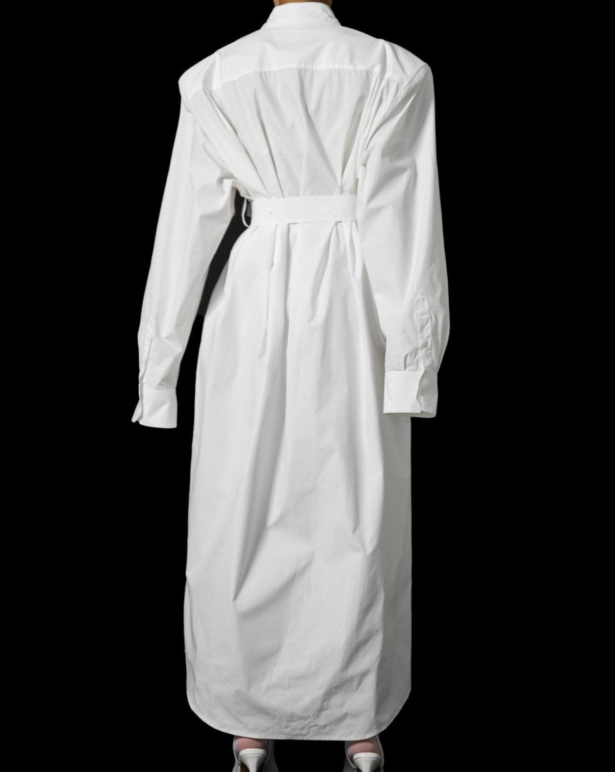 【PAPERMOON 페이퍼 문】SS / Trench Belted Detail Button Down Maxi Shirt Dress