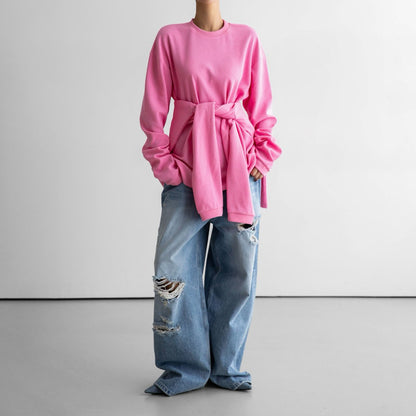 PAPERMOON ペーパームーン ワッフルファブリックオーバーサイズロングスリーブTシャツ