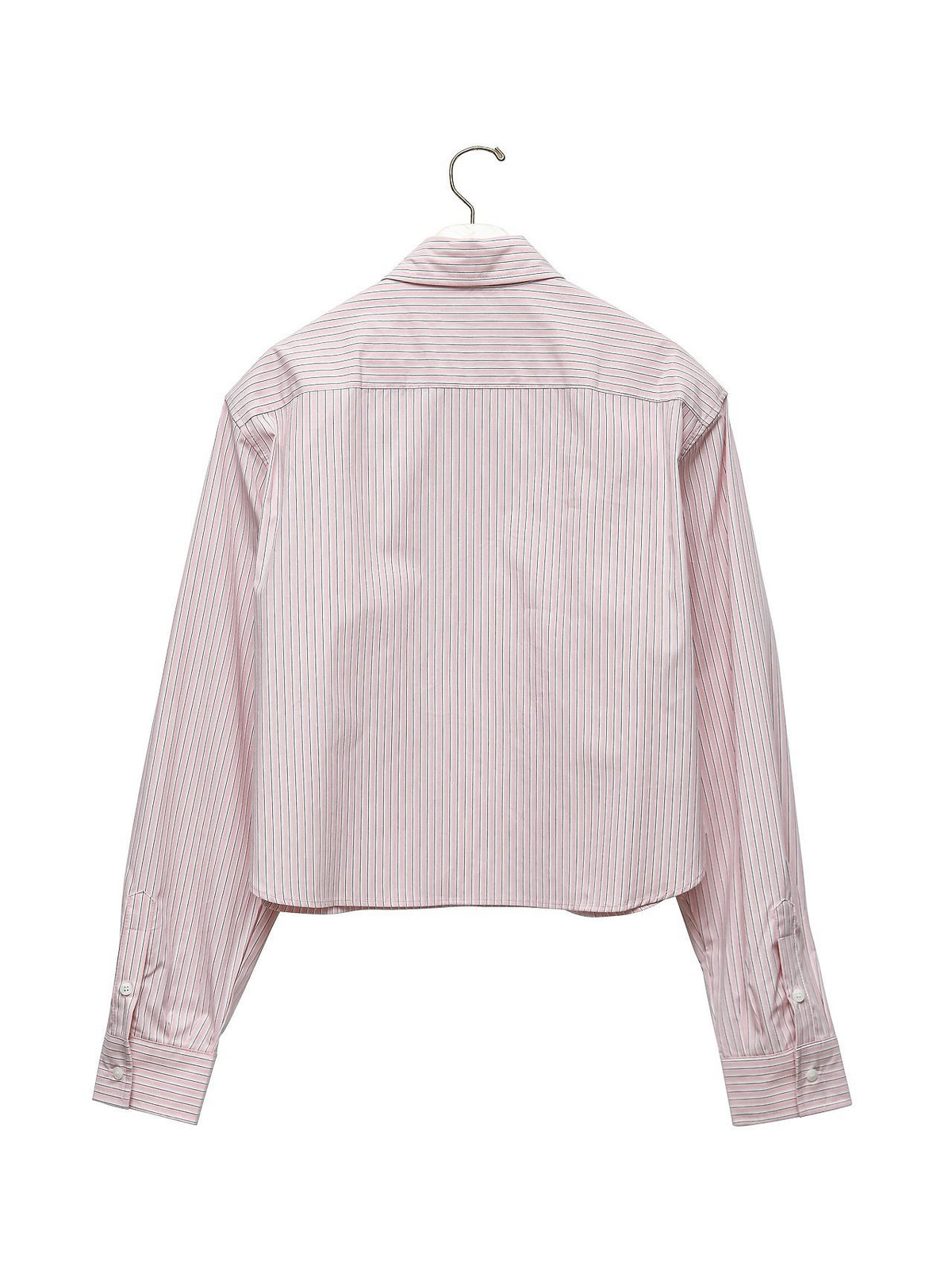 PAPERMOON Striped Pocket Detail Cropped Shirt