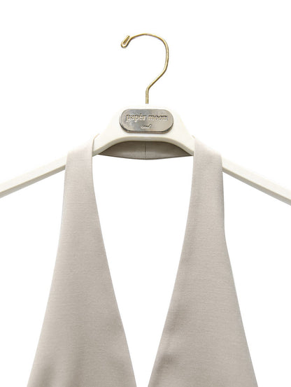 PAPERMOON Back Open Tailored Halter Neck Vest