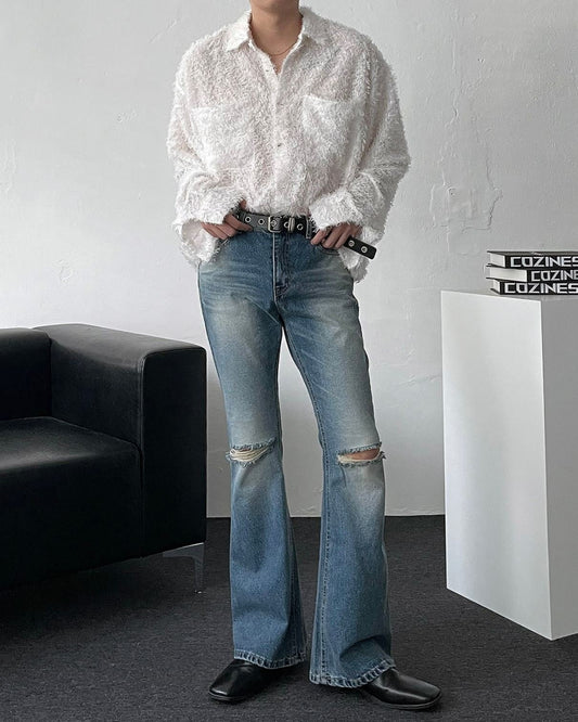 Distressed Flare Jeans