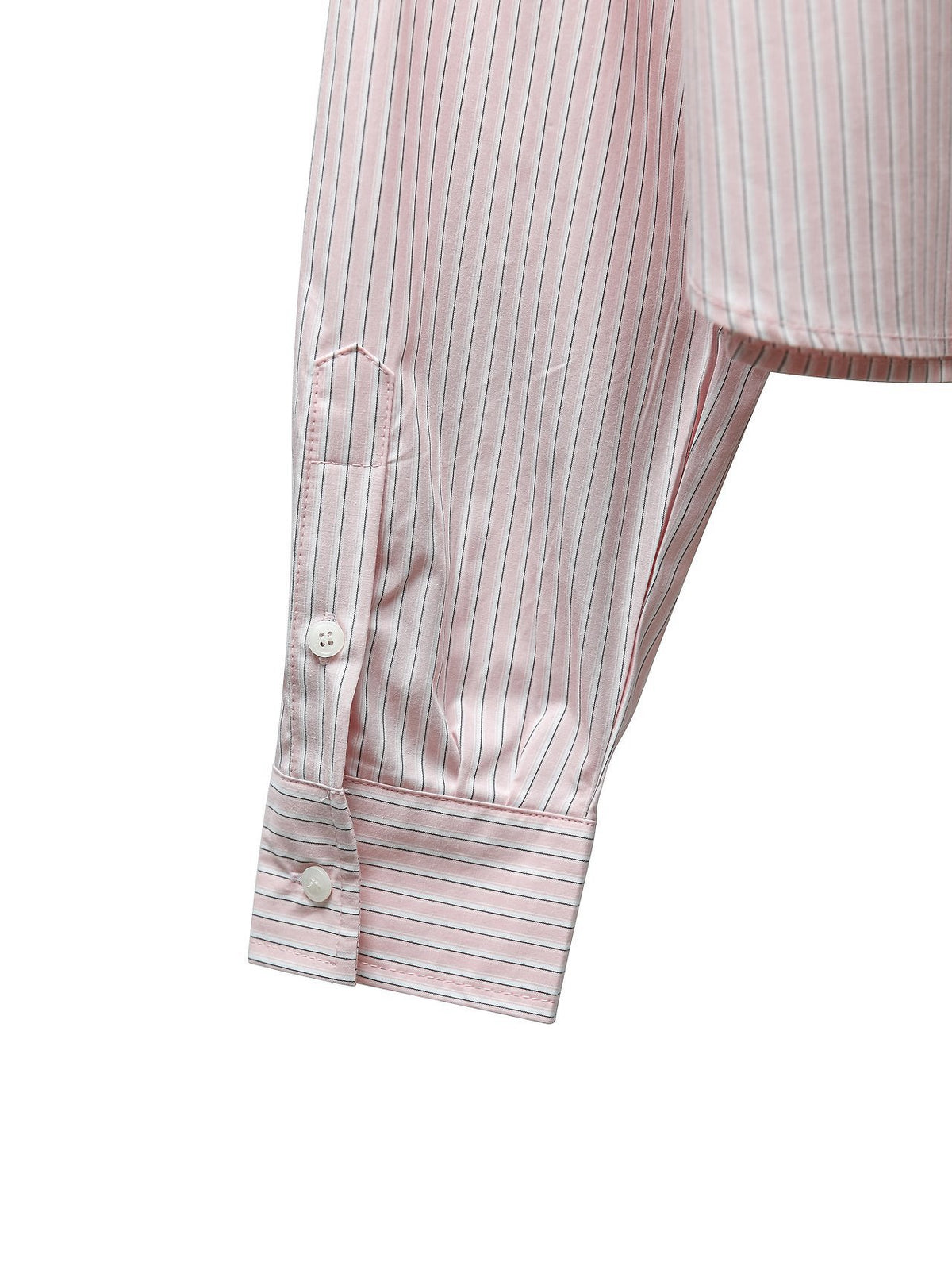 PAPERMOON Striped Pocket Detail Cropped Shirt