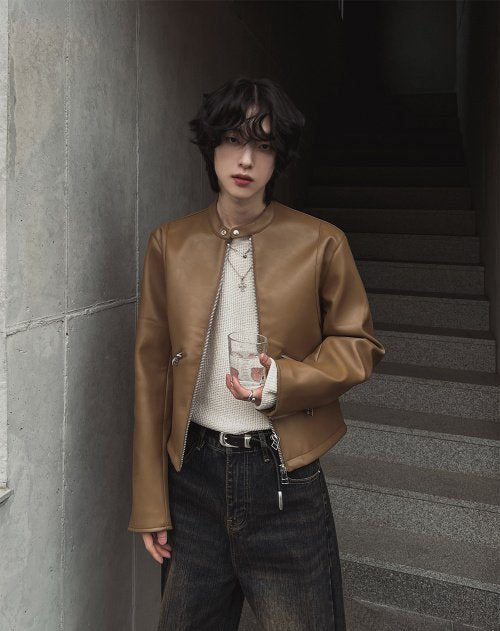 Lace Leather Jacket