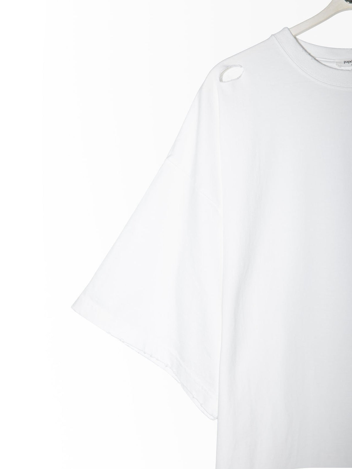 PAPERMOON Oversized Pigment Cutted Detail T-Shirt