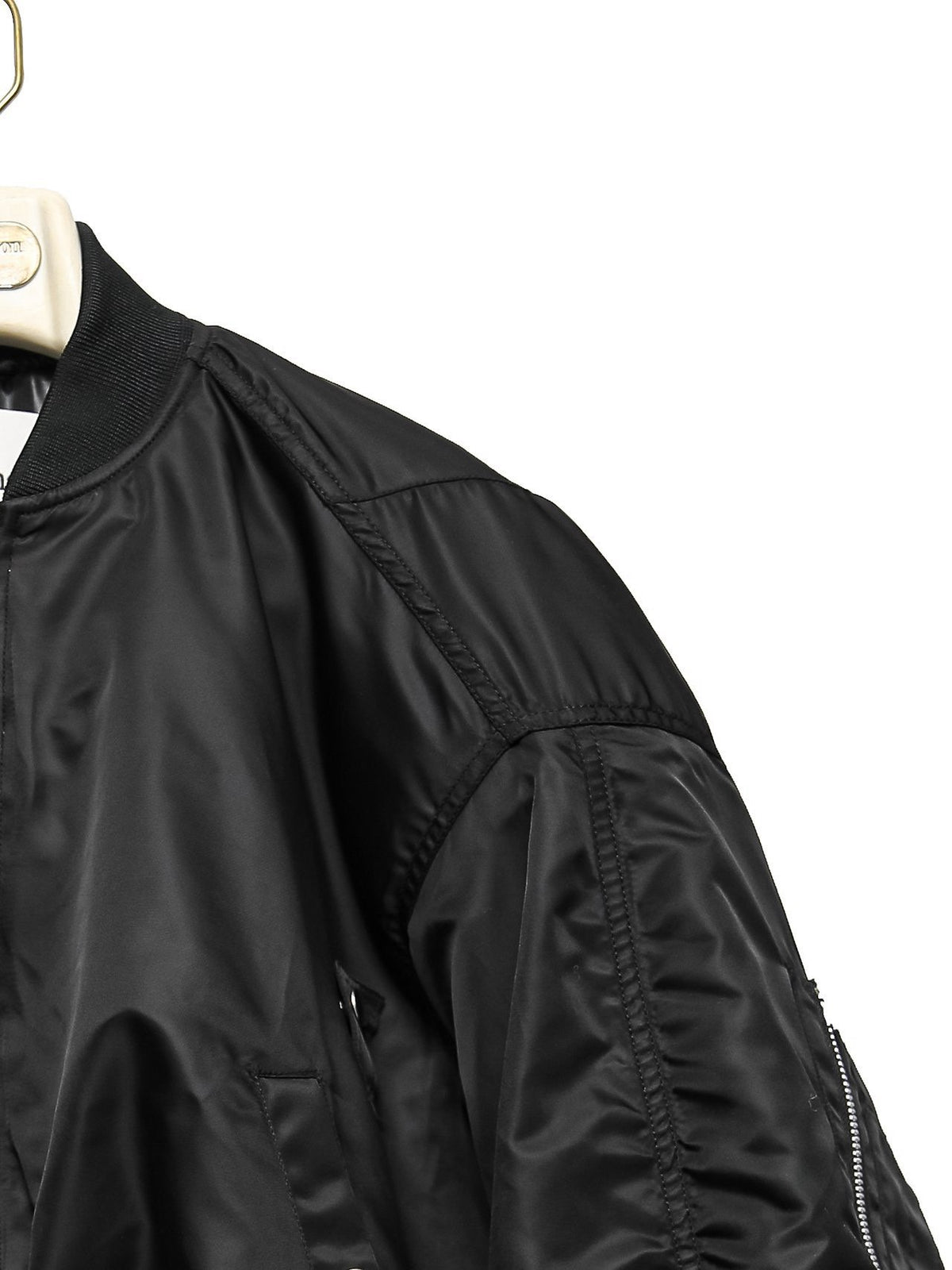 PAPERMOON Heavy Twill Nylon Cropped Balloon MA-1 Flight Jacket