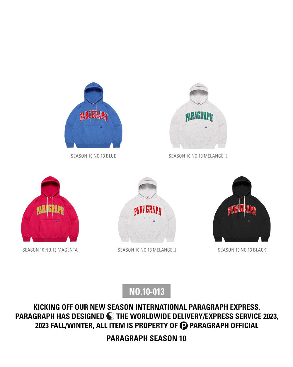 [Paragraph PARAGRAPH SEASON 10-013] APPLIQUE LOGO HOODIE