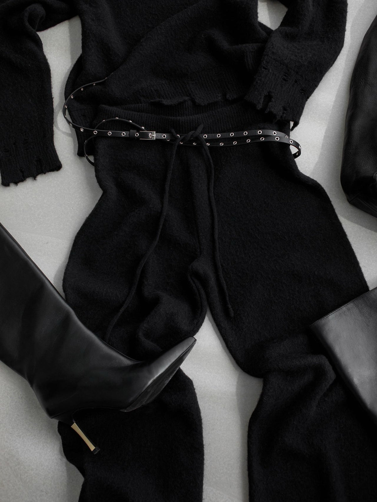 【PAPERMOON ペーパームーン】AW / Vintage Fuzzy Cashmere Wool Jogger Pants