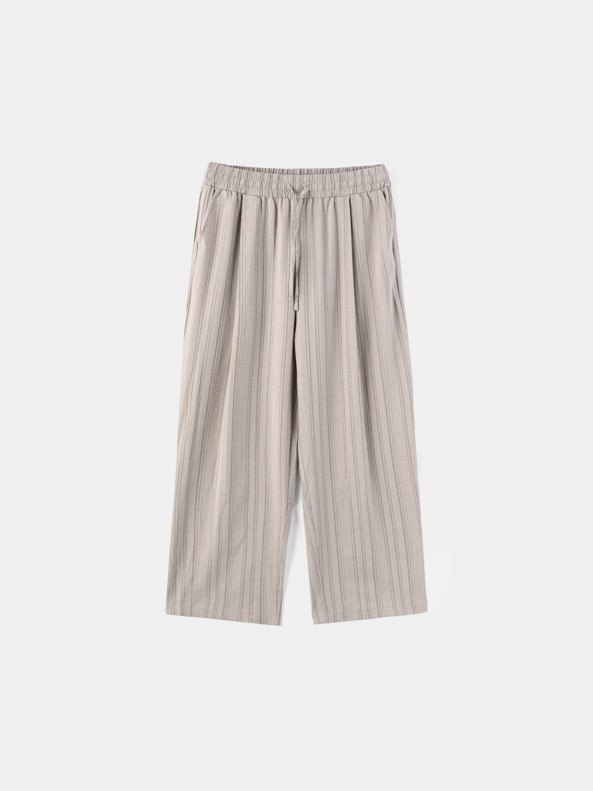 Tone-on Stripe Banding Slacks