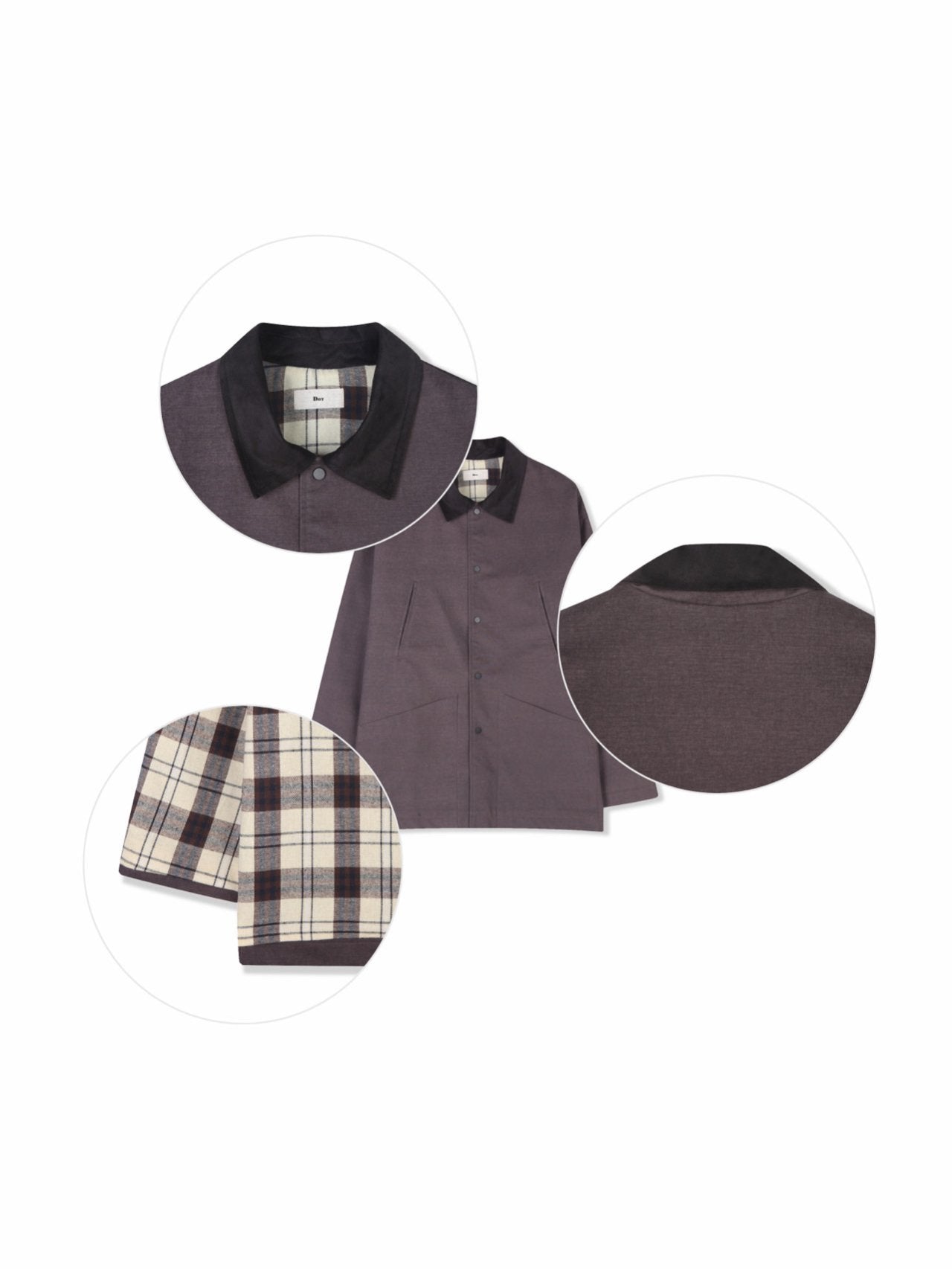 Check Lining Cotton Coach Jacket