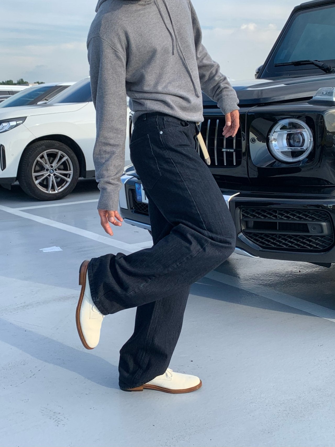 Luggage Ribbed Denim Set-up