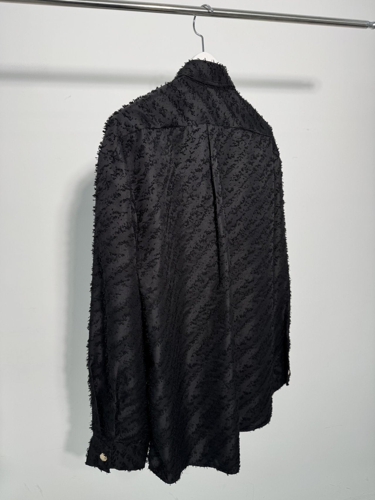 Pigment-Washed Nylon Shirt Jacket