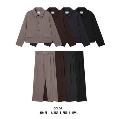Rich Cropped Jacket Set