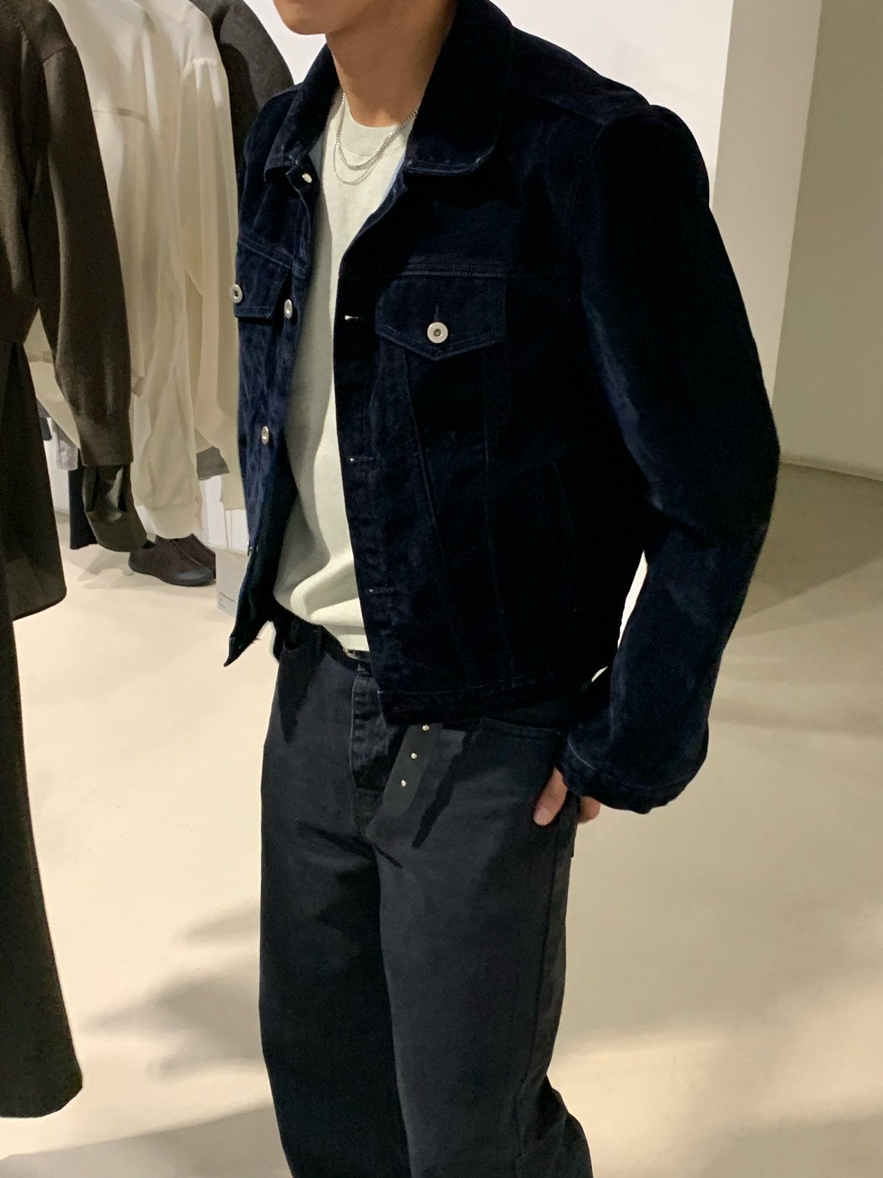 Velvet-Coated Trucker Jacket (Type-3)