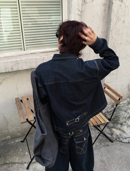 Broad-Stripe Denim Pants