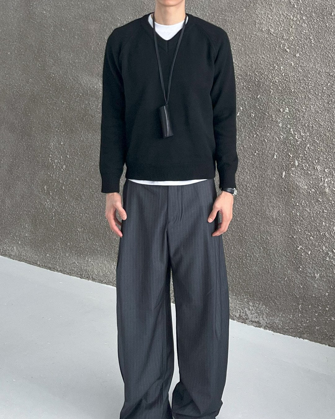 Zegna One-Tuck Curved Slacks