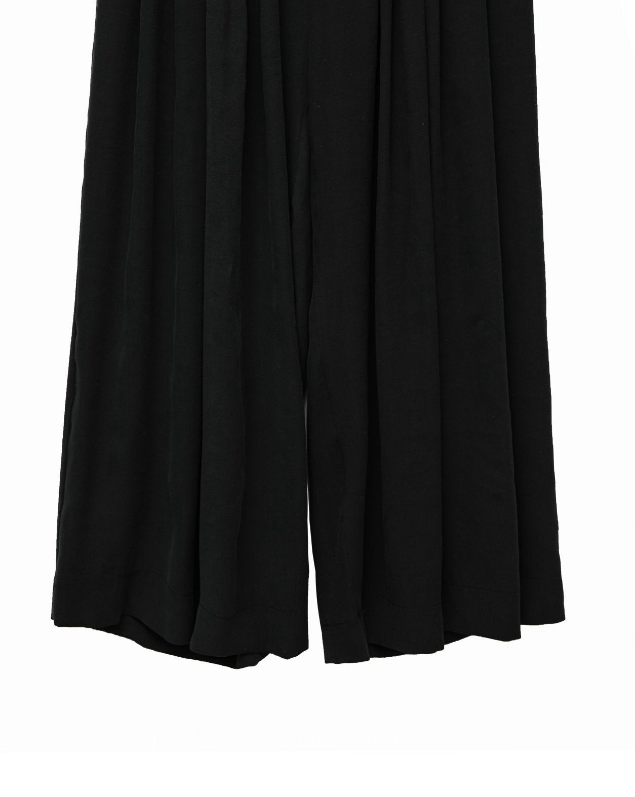 [PAPERMOON] SS / Bamboo Pleated Pin-Tuck Wide Trousers