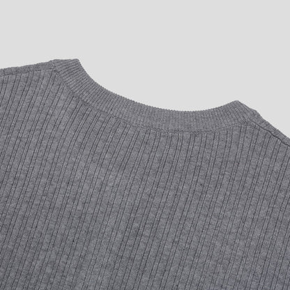Vertical Henley Knit