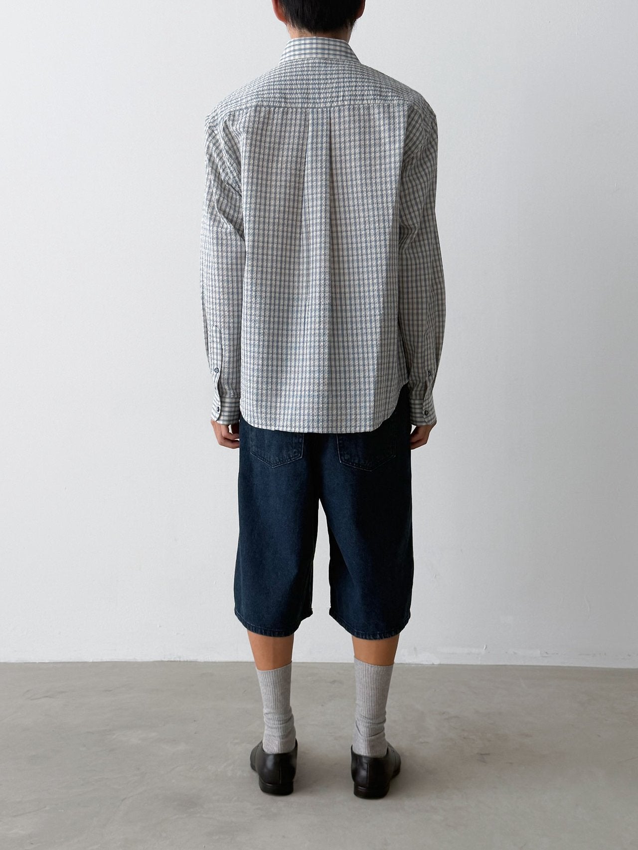 Pigment-Washed Nylon Shirt Jacket