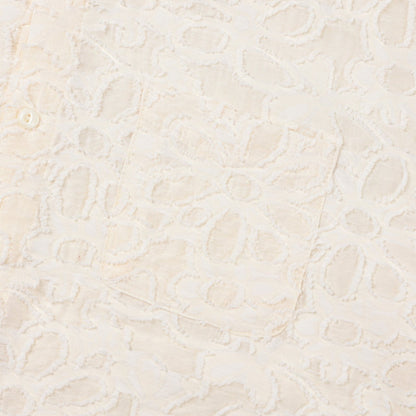 Floral Jacquard Open-Collar Shirt