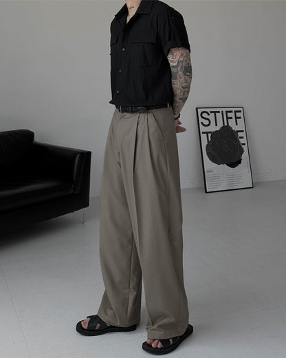 Two-Tuck Balloon Wide Slacks