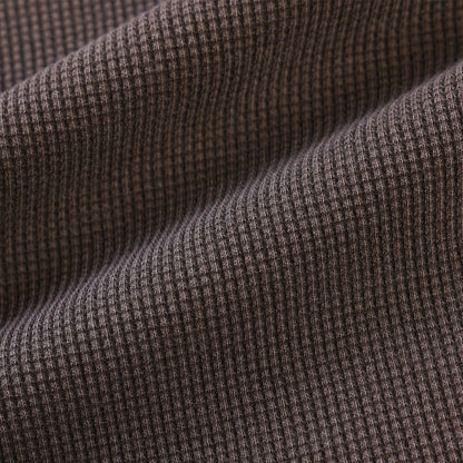 Waffle Pigment Henley Neck Tee