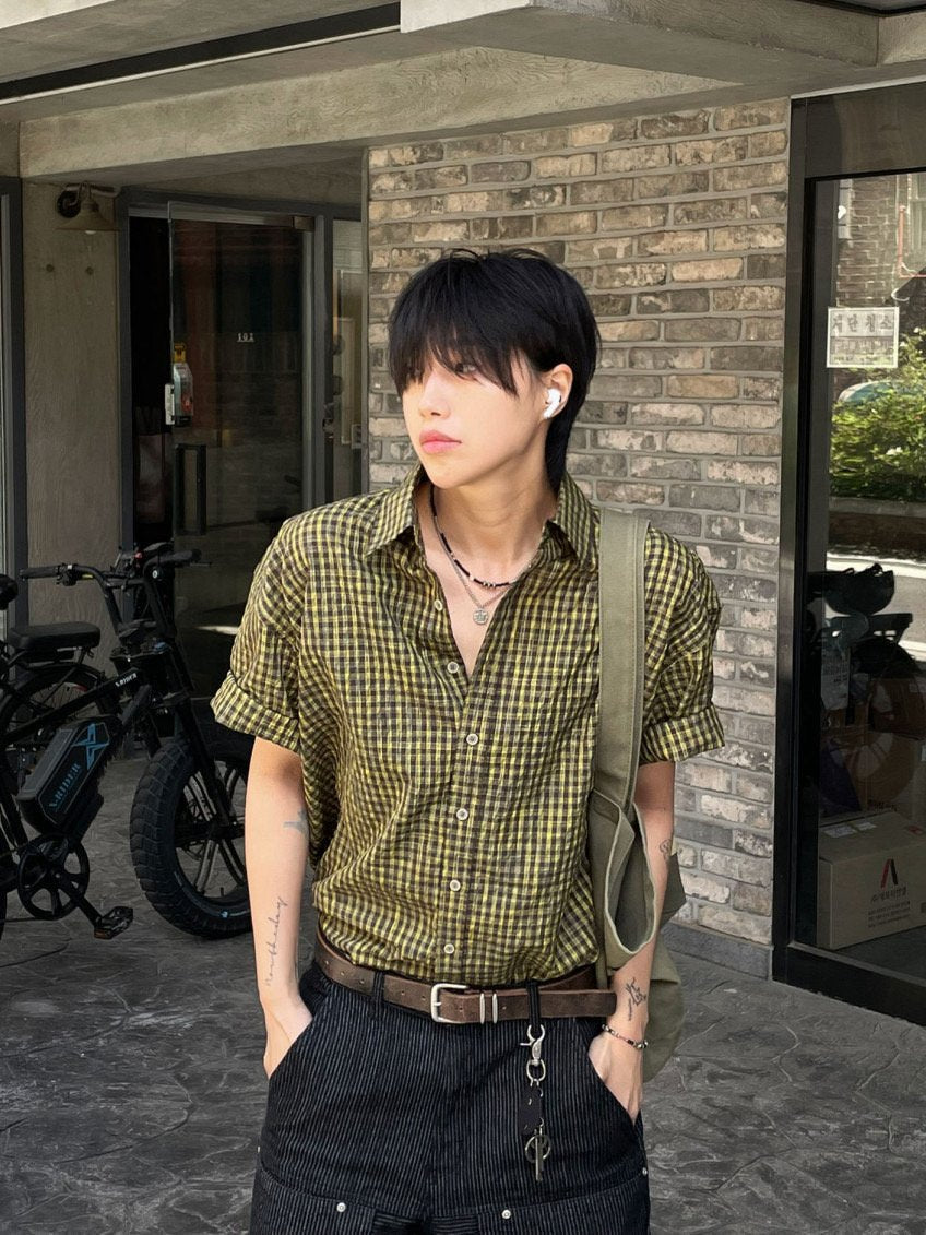 Farmer Check Half Shirt